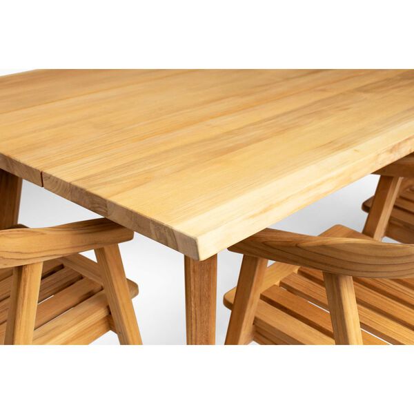 La Costa Natural Sand Teak  Outdoor Dining Table, image 7