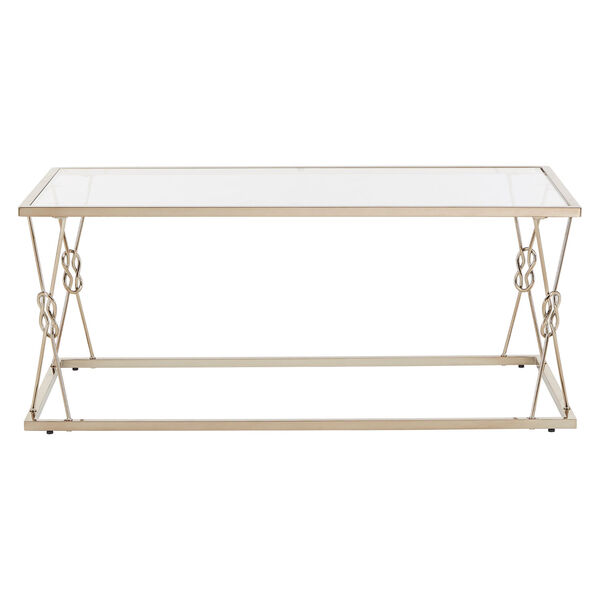 May Champagne Gold Knot Frame Coffee Table, image 2