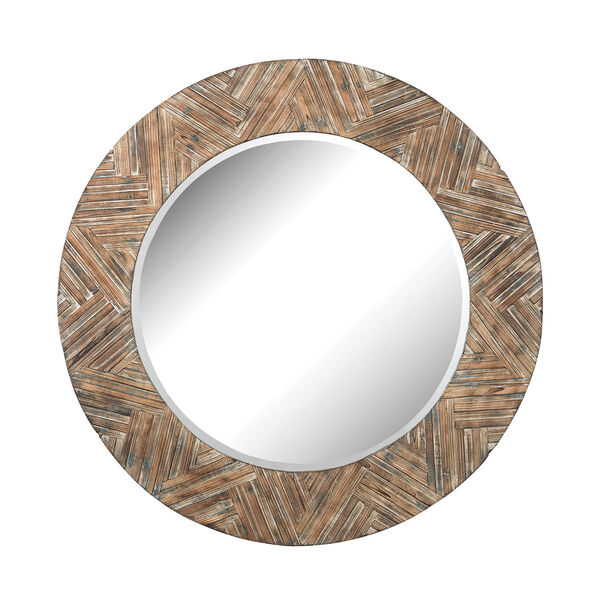 Natural Drift Wood 48-Inch Round Mirror, image 1