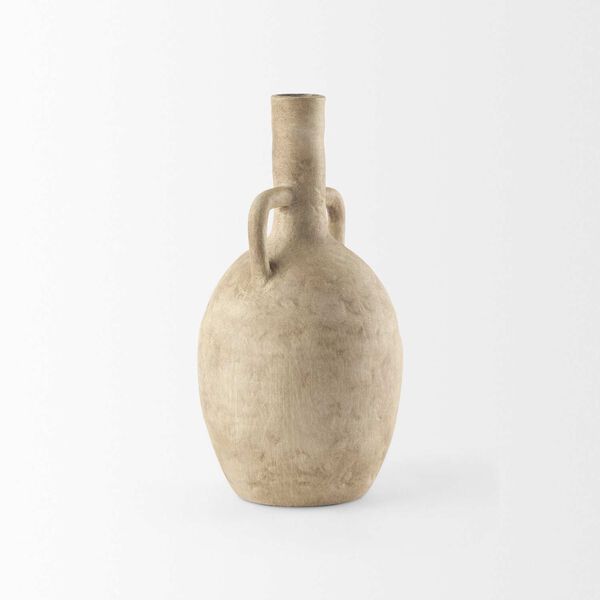 Zenni Warm Beige Ceramic Vase, image 4