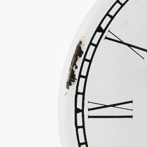Harriet White and Bronze Table Clock, image 6