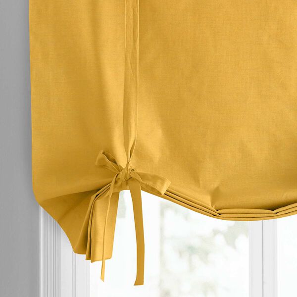 Ochre Dune Textured Solid Cotton Tie-Up Window Shade Single Panel, image 4