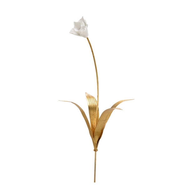 Gold and White Tulip Stem, image 1
