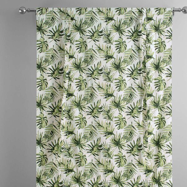 Artemis Olive Green Printed Cotton Tie-Up Window Shade Single Panel, image 6