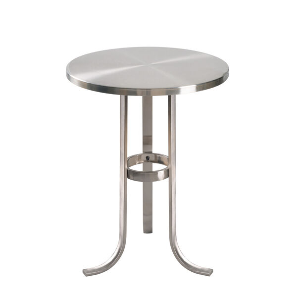 Levant Brushed Steel End Table, image 1