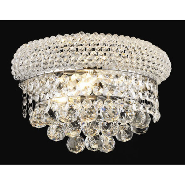 Primo Chrome Two-Light 12-Inch Wall Sconce with Royal Cut Clear Crystal, image 1