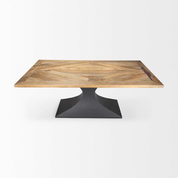 Maxton Light Brown and Black Dining Table, image 6