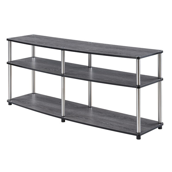 Designs2Go 3 Tier 60-Inch TV Stand in Weathered Gray, image 3
