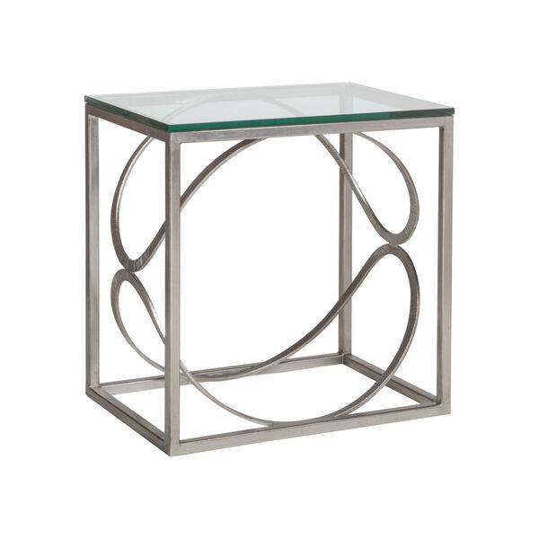 Metal Designs Gray Ellipse Rectangular End Table, image 1