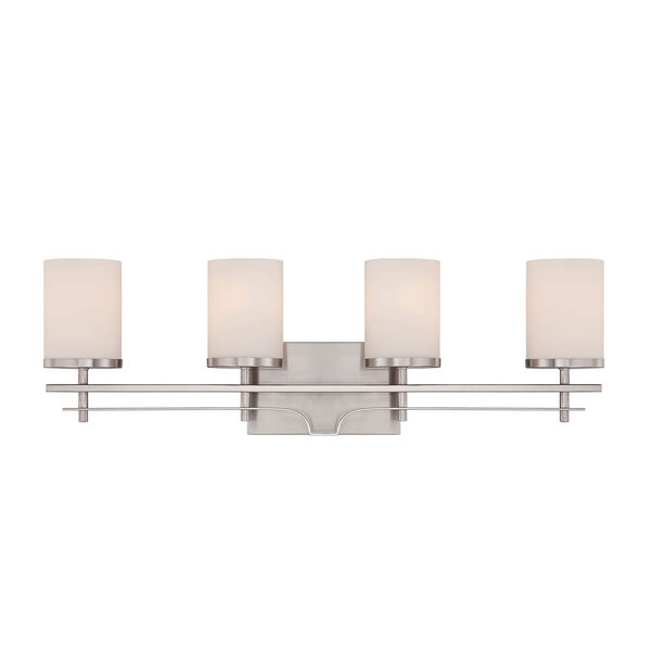 Nicollet Nickel and Pewter Four-Light Bath Vanity, image 1