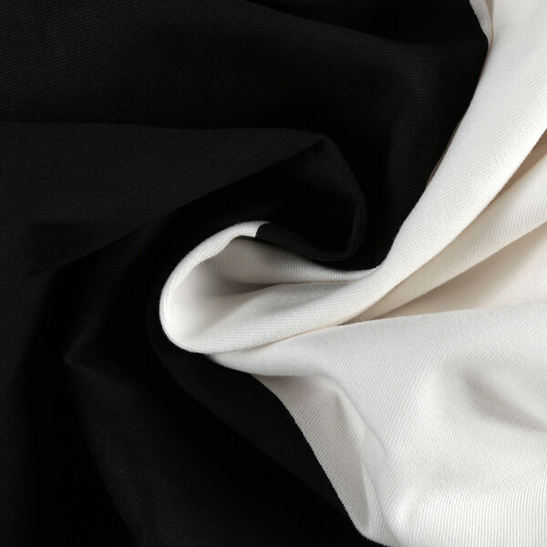 Black and OffWhite Horizontal Grommet Stripe Cotton Curtian Single Panel, image 6