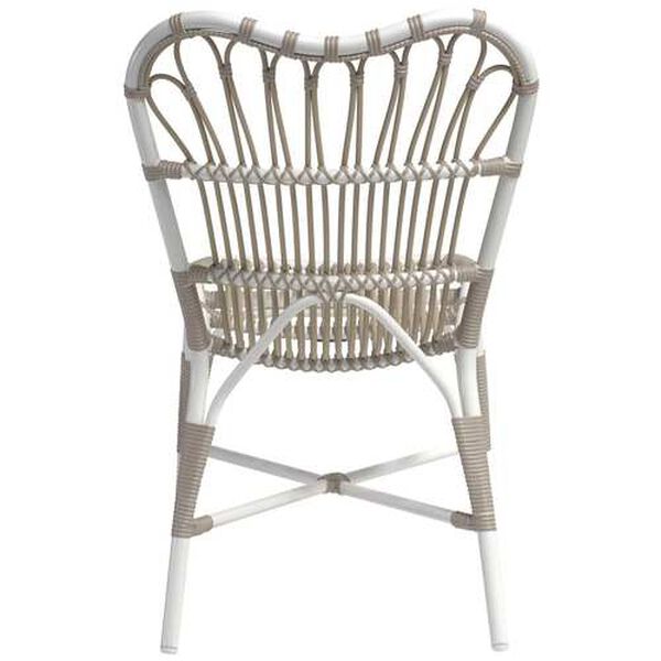 Margret Dove White and Beige Outdoor Dining Side Chair, image 4