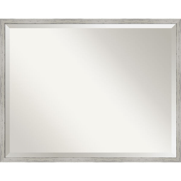 Shiplap White Bathroom Vanity Wall Mirror, image 1