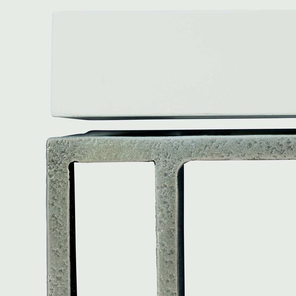 Catalina Graphite and White Plaster Side Table, image 6
