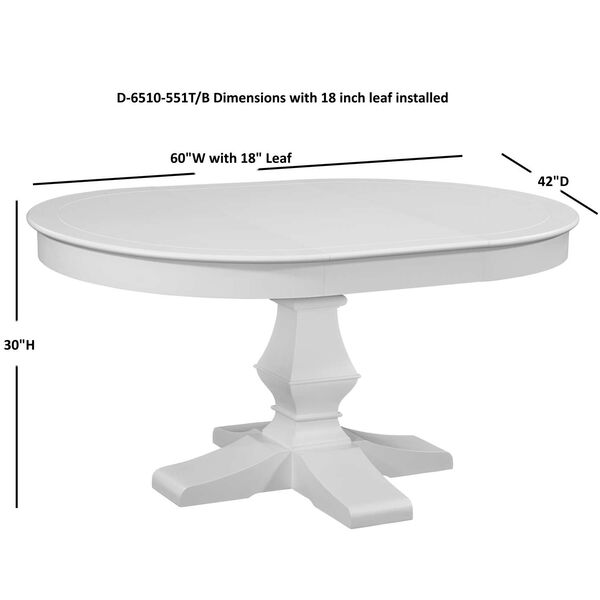 Eggshell White Cottage Traditions Round Pedestal Dining Table, image 5