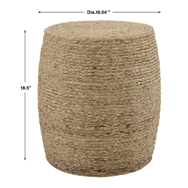 Resort Natural Straw Accent Stool, image 3