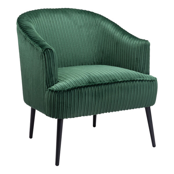Ranier Green and Matte Black Accent Chair, image 1