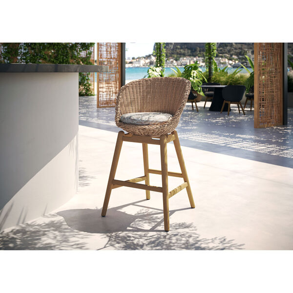 Tulle Natural  Outdoor Bar Chair, image 4
