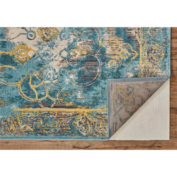 Keats Blue Yellow Taupe Area Rug, image 5
