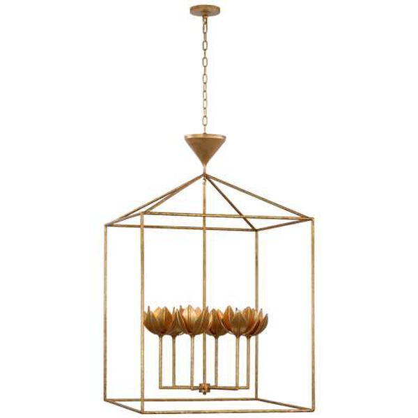 Alberto Six-Light Extra Large Open Cage Lantern Pendant by Julie Neill, image 1