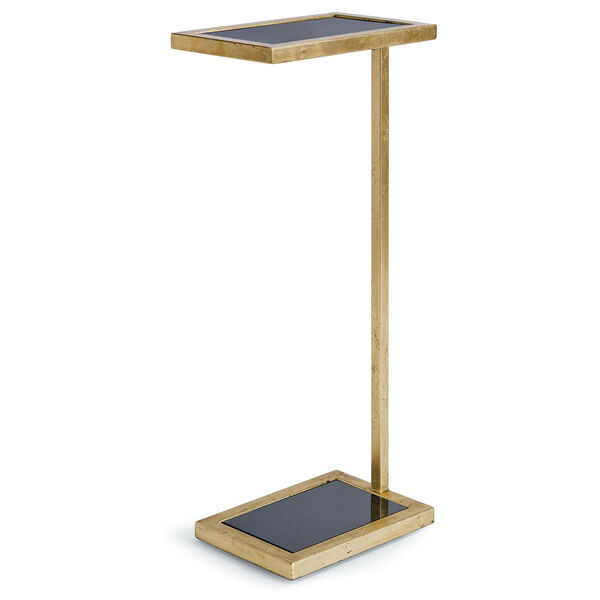 Classics Gold Leaf and Black Side Table, image 1