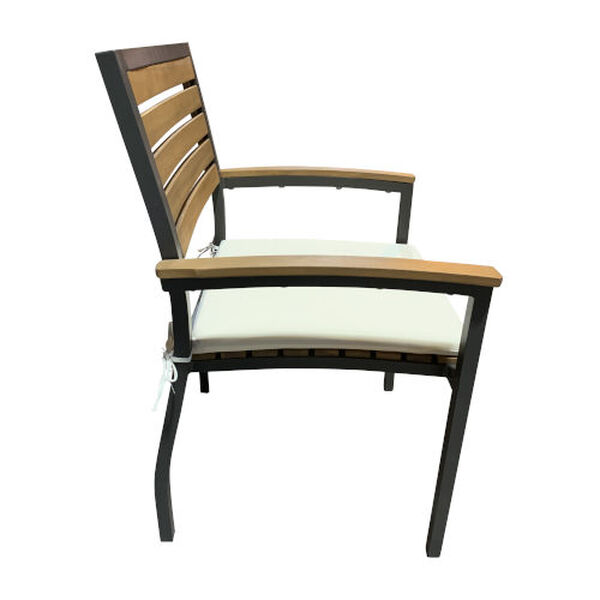 Boca Grande Canvas Aruba Outdoor Dining Arm Chair, Set of Two, image 4