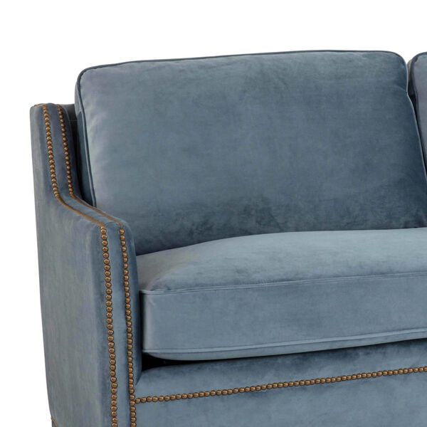 Posh Gray Velvet Sofa, image 3