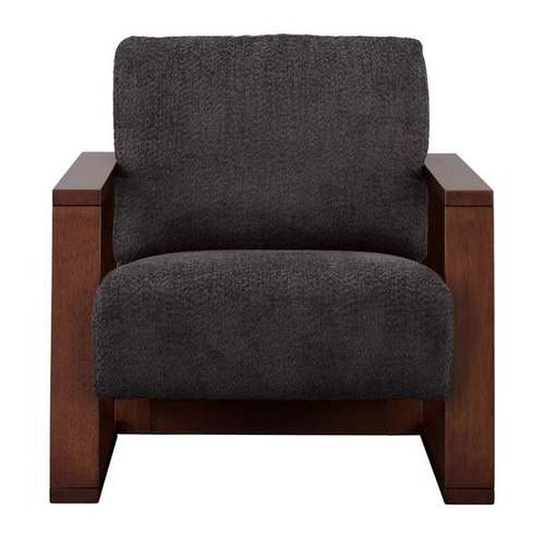 Castle Rock Grey Upholstered Armchair with Wood Frame, image 2