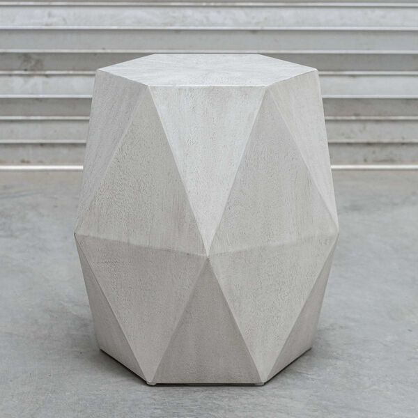 Volker White Geometric Accent Table, image 4