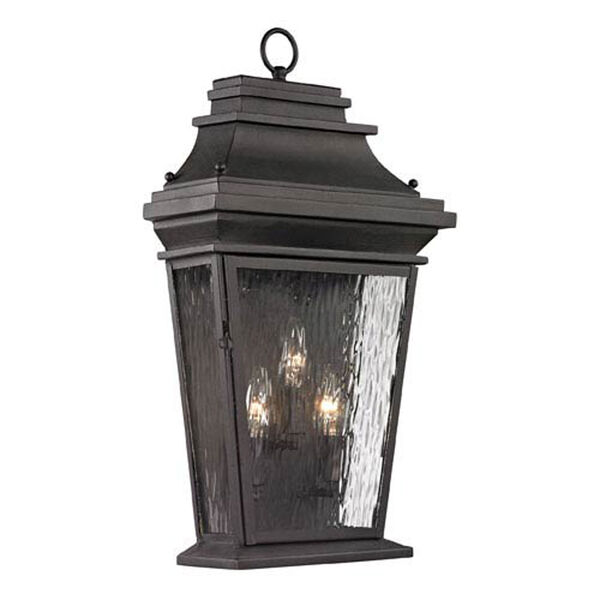 Isles Charcoal 22-Inch Three Light Outdoor Wall Sconce, image 1