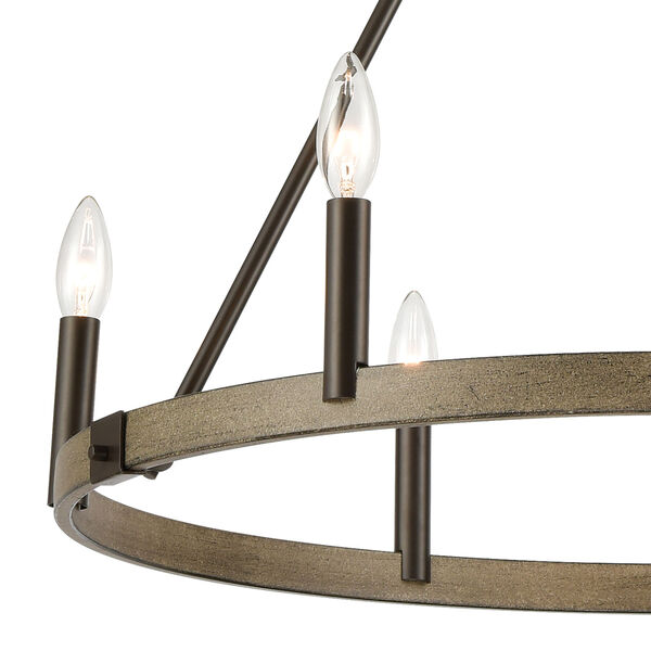Transitions Oil Rubbed Bronze and Aspen Six-Light Chandelier, image 4