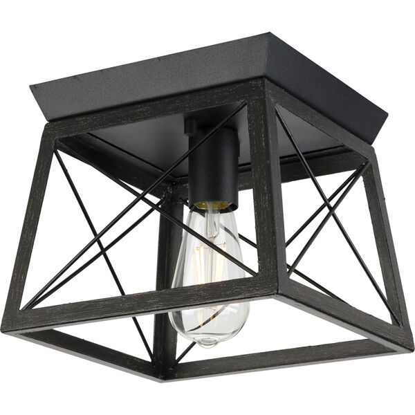 P350022-031: Briarwood Textured Black One-Light Flush Mount Ceiling Light, image 1