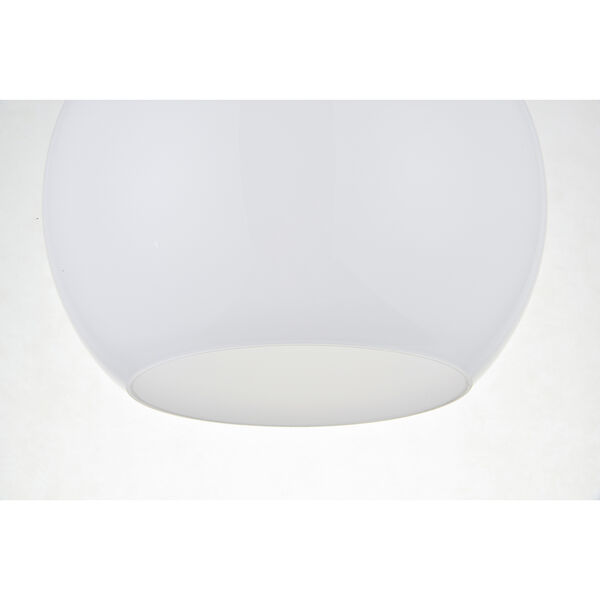 Baxter Chrome and Frosted White Nine-Inch One-Light Semi-Flush Mount, image 4