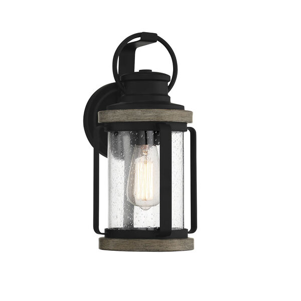 Parker Black and Gray One-Light Eight-Inch Outdoor Wall Sconce, image 1