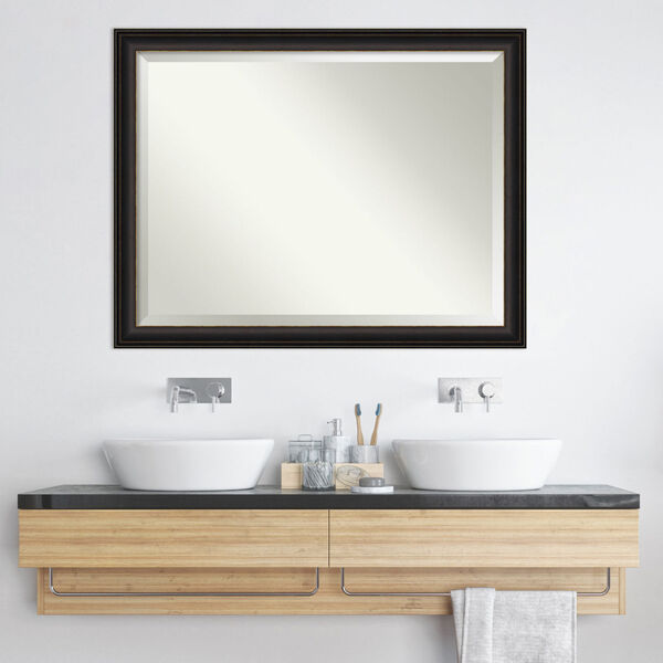 Trio Bronze 45W X 35H-Inch Bathroom Vanity Wall Mirror, image 6