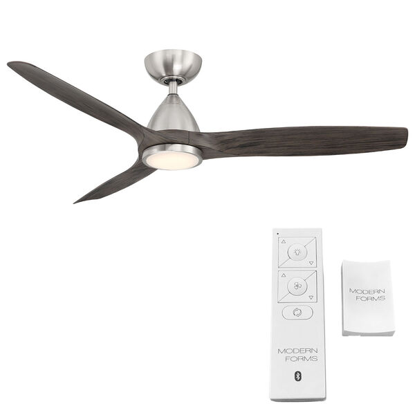 Skylark Brushed Nickel and Ebony 54-Inch 2700K Indoor Outdoor Smart LED Ceiling Fan, image 5