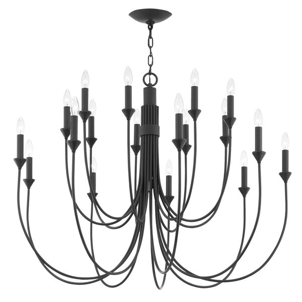 Cate Forged Iron 18-Light Chandelier, image 1