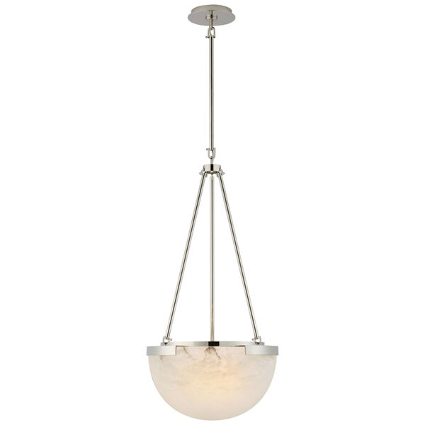 Melange Small Pendant in Polished Nickel with Alabaster by Kelly Wearstler, image 1
