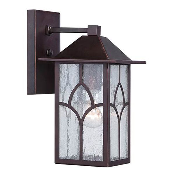 Stanton Claret Bronze One-Light 6-Inch Wide Outdoor Wall Sconce with Clear Seeded Glass, image 1