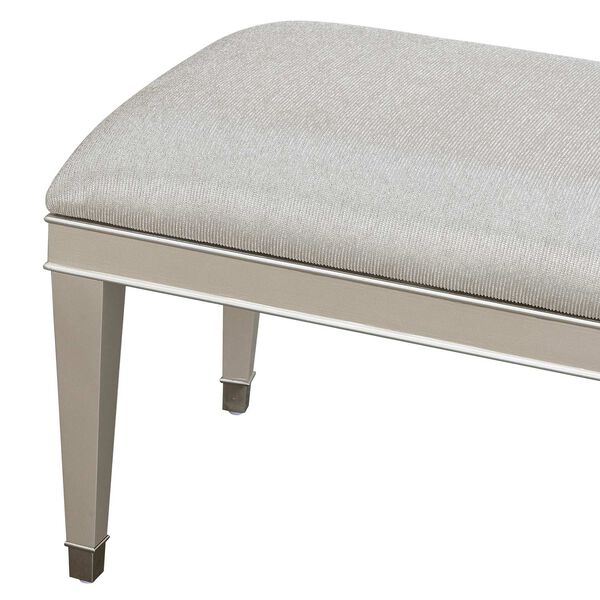 Zoey Silver Upholstered Bed Bench, image 4