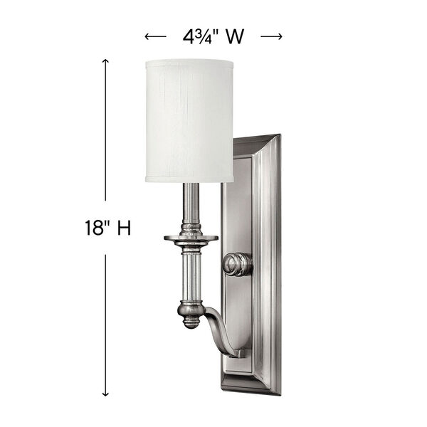 Sussex Brushed Nickel One-Light Wall Sconce, image 7