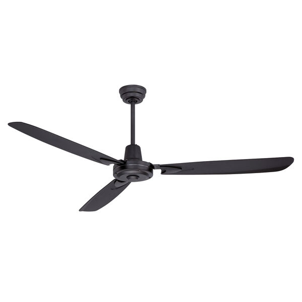 Velocity Flat Black 58-Inch Ceiling Fan with Three Blades, image 1