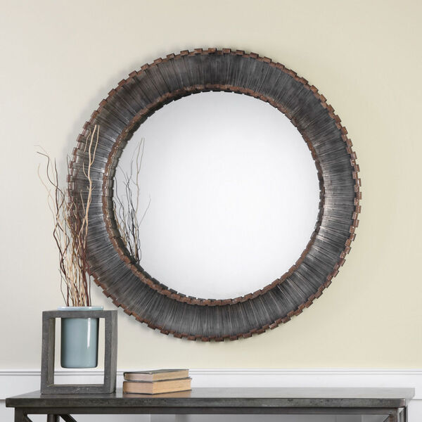 Tanaina Silver Round Mirror, image 1
