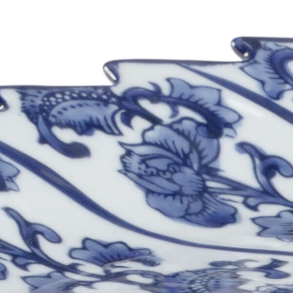 Blue and White Leaf Tray, image 2