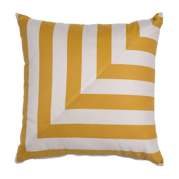 Halo Mustard 24 x 24 Inch L-Stripe Pillow with Knife Edge, image 1