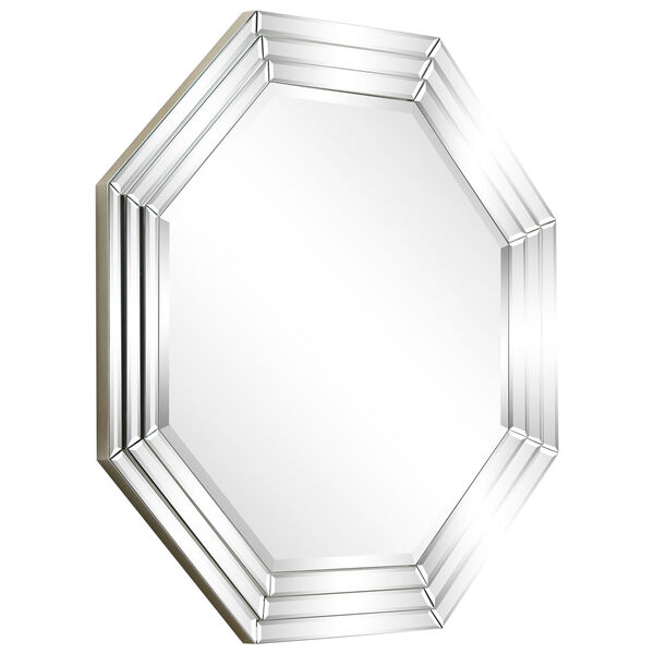 Clear 32 x 32-Inch Multi Faceted Octagon Wall Mirror, image 2