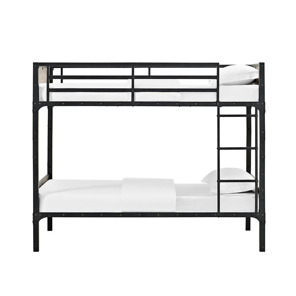 Twin over Twin Rustic Wood Bunk Bed - Brown, image 5