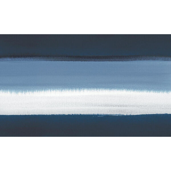 Splendor Art Gallery Blue and White Watercolor Horizon Peel and Stick Mural, image 2