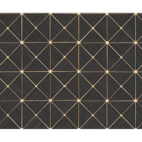 Geometric Resource Library Gold Dazzling Diamond Sisal Wallpaper, image 2