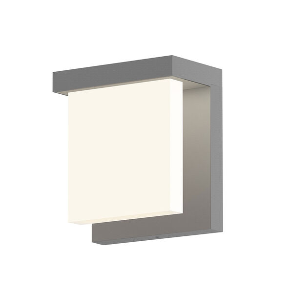 Inside-Out Glass Glow Textured Gray LED Wall Wall Sconce with Clear Etched Glass Shade, image 1